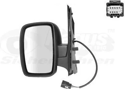 Obrázek produktu pro VAN WEZEL 1612828, vnější zrcátko, boční zrcátko, pravé, pro CITROËN JUMPY, karoserie, konvexní, vyhřívané, základní nátěr