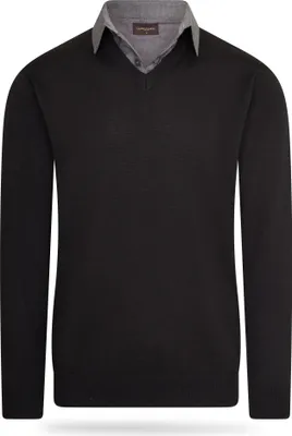 Produktbild von Cappuccino Italia Mock Pullover  Schwarz - Große L