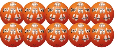 Productafbeelding van Mondo Fußball, oranje, 23 cm, set - Champion bal, kunststof, 10 stuks