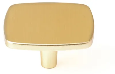 Produktbild von Bouton für Möbel, rechteckig, goldfarben, matt, ø 40 mm, elegantes Design, aus Zamak, goldfarben, matt – Rei