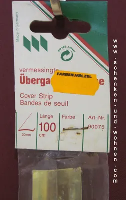 Produktbild von Übergangsprofil vermessingt 30x1,0mm 100 cm lang
