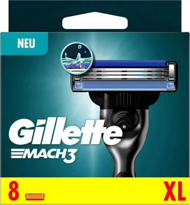 Produktbild von Gillette Mach3 Rasierklingen, 8 Ersatzklingen