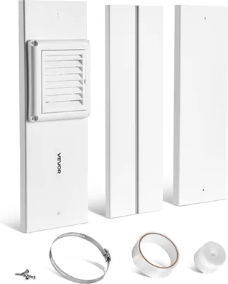 Obrázok produktu pre VEVOR sada vetracích okien sušičky, vhodná pre výstup 101,6 mm, nastaviteľná dĺžka pre posuvné okná, materiály PVC a PP, dvojitá ochrana a viacvrstvové tesnenie