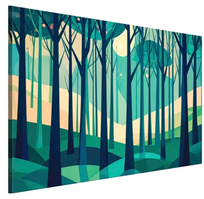 Produktbild von LUMASOUL Leinwand Bilder, Leinwandbild Natur Motiv, Wandbilder Holzrahmen und Webstuhl Wohnzimmer und Schlafzimmer, Bilder 90x60 cm Modern Baum 11