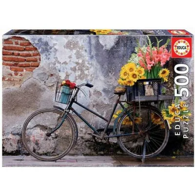 Obrázek produktu pro Educa Bicycle with flowers, 500 kusů, Krajina, 10 rok/roky