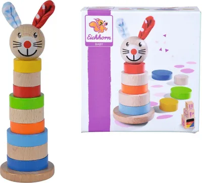 Produktbild von Eichhorn Kleinkindwelt Stapelturm Hase 11 Teile 100017054