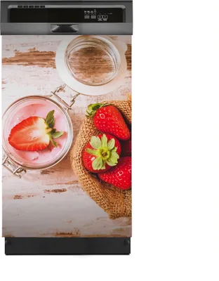Produktbild von Aufkleber sticker 45x70 cm Dekorative folie Spülmaschine - Erdbeeren Früchte auf Holz