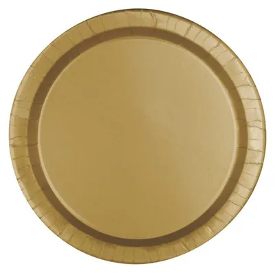 Produktbild von Vera goldene Pappteller, 22,5cm, 8 Stück, plastikfrei
