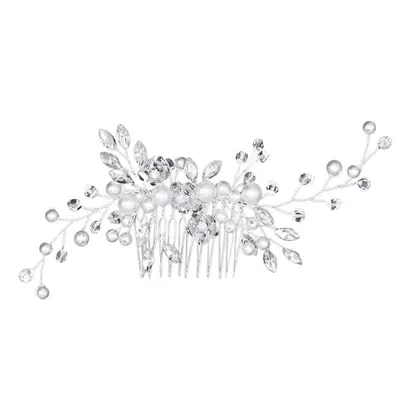 Produktbild von 1 Stück Haarspange für Hochzeit, Braut, Kristall, Brautschmuck, Haarkamm, Blumennadel, Haarschmuck für Hochzeit, Party, Hochzeit