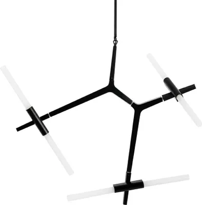 Obrázok produktu pre Kandelab 6 čierna závesná lampa - hliník, sklo