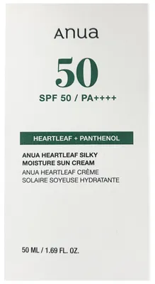 Zdjęcie produktu dla Krem nawilżający z filtrem przeciwsłonecznym Anua Heartleaf Silky Moisture SPF50+ PA++++