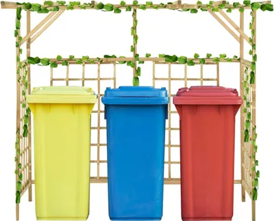 Produktbild von vidaXL Pergola für 3 Mülltonnen Kiefernholz Imprägniert