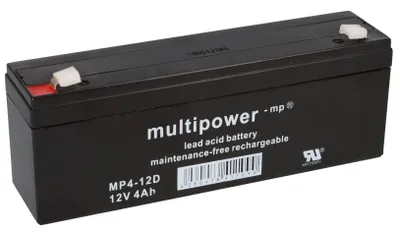 Immagine prodotto di Batteria al piombo Multipower MP4-12D Pb 12V / 4Ah Faston 4,8