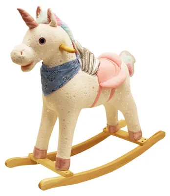 Image de Wiky licorne à bascule avec effets arc-en-ciel 74x30x65 cm