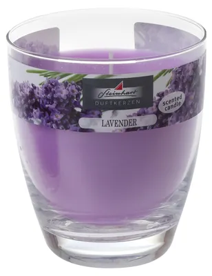 Produktbild von Duftkerze im Glas (bauchig) Lavender 107/92 mm, ca. 40 h