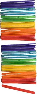 Immagine prodotto di Listelli da bricolage Glorex 10 x 114 mm, assortiti a colori, 100 pezzi