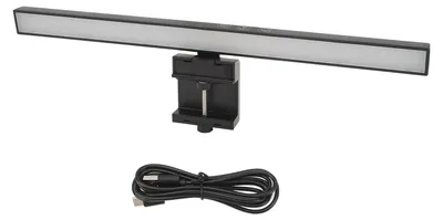 Productafbeelding van Zwarte laptopmonitorlamp, beschermt tegen blauw licht voor de ogen, LED-computerstrip, 33 cm