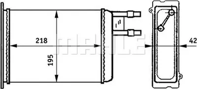 Produktbild von MAHLE AH 147 000S Wärmetauscher Innenraumheizung Kühler für FIAT DUCATO Pritsche/Fahrgestell (230) DUCATO Bus (230) DUCATO Kasten (230L) für CITROËN