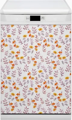 Produktbild von Magnet für Spülmaschine Abwaschbar 45x80 cm Magnet für Spülmaschine Magnetmatte Dekor - Bemalten Blumen