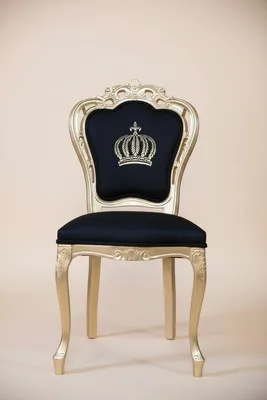 Produktbild von Casa Padrino Luxus Barock Esszimmerstuhl Pompöös von Harald Glööckler Schwarz / Gold, 48x54x105 cm