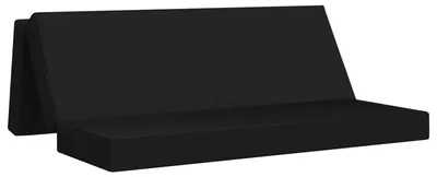 Image de Canapé-lit pliable 180 x 67 x 45 cm Noir