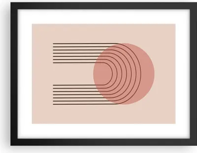 Produktbild von Gerahmtes Poster - Schwarzer Rahmen - Abstraktion Minimalismus Kreide - 40x30 cm - Wand Bild - Wanddeko - Wandbilder - Kunstposter - Wandposter - Bilderrahmen - Bilder - Kunstdruck - P2BAA40x30-4446