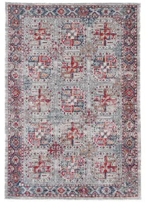 Produktbild von Flachgewebeteppich Mahal Hellgrau 160x230 cm | Moderner Teppich für Wohn- und Schlafzimmer