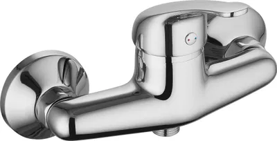 Produktbild von sanicomfort Duscharmatur WIEN chrom – Einhebelmischer für Dusche, Aufputzmontage, Brausearmatur mit 1/2 Zoll Anschluss, Messing