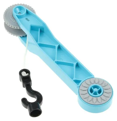 Produktbild von 1x Lego Duplo Kran Ausleger Arm hell azur Seilwinde grau Haken 13366c01 13341c01