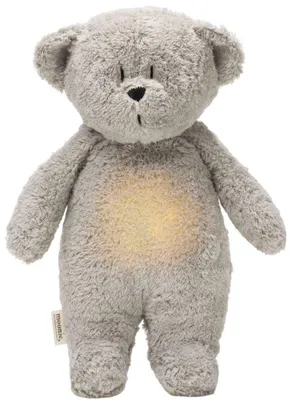 Image de Peluche Moonie Organic 2.0 - Ours, avec lampe de chevet et sons apaisants, Gris