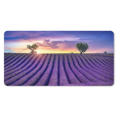 Produktbild von MuchoWow® Mauspad Mousepad Lavendel - Hügel - Sonnenuntergang - Bpmen - Lila 60x30 cm - Mousepads - Maus Mat - Pad - Mausunterlage - Nachhaltig