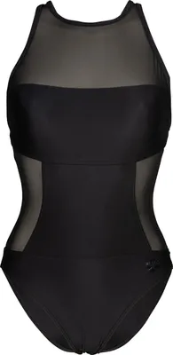 Image de arena Mesh Panels Maillot de bain pour femme, couleur:noir, taille:38