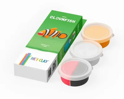 Produktbild von HEY CLAY Clownfisch Modelliermasse – Augenclown (Nemo)