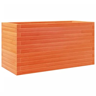 Image de Jardinière cire marron 90x40x45,5 cm bois de pin massif