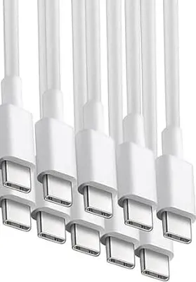Produktbild von USB-C Schnellladekabel 1m/2m – Power Delivery, USB-A oder Typ-C zu Typ-C, 1/2/3/5/10 Stück für Samsung, iPhone, iPad, MacBook, Android & mehr – Typ-C Typ-C 1 Meter / 5 Stück