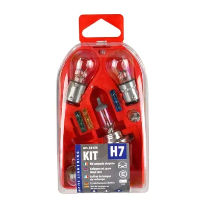 Zdjęcie produktu dla Zestaw lamp H7 8 lamp + 3 halogeny 12V Bezpieczniki z homologacją europejską