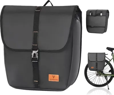 Produktbild von 27L Fahrradtasche 2in1 Gepäckträgertasche mit Tragegriff Wasserdicht Tragetasche fahrradtasche gepäckträger Schwarz Fahrrad Taschen hinten