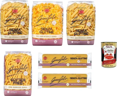 Produktbild von Testpaket Pasta senza Glutine Glutenfreie Nudeln gluten free 6x 400g + Italian Gourmet Polpa 400g