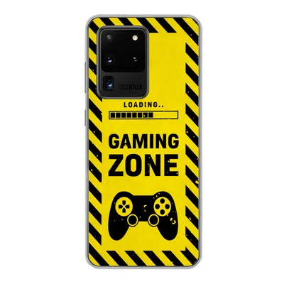 Produktbild von MuchoWow® Handyhülle Schutzhülle Hülle für Samsung Galaxy S20 Ultra Spiele - Zitate - Controller - Spielzone - Spiel Silikon Softcase Handy Hülle - Karteninhaber