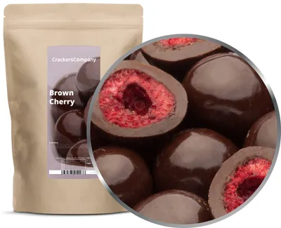 Produktbild von CrackersCompany Zartbitter-Kirschen (Brown Cherry), ZIP-Beutel 500 g