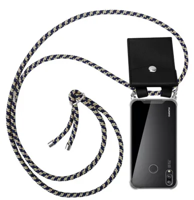 Produktbild von Cadorabo Schutzhülle für Huawei P20 LITE 2018 / NOVA 3E Hülle in Blau Handy Kette Kordel abnehmbares Etui