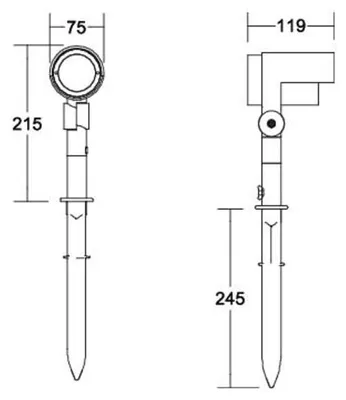 Zdjęcie produktu dla Brumberg 65272103, Aluminium, Szkło, Plastik, Szary, IP65, I, 830 lm, Prąd przemienny