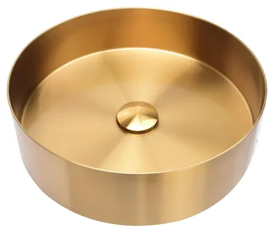 Produktbild von Aufsatzwaschbecken Differnz RVS 40 x 40 cm Edelstahl gold matt 38.010.72