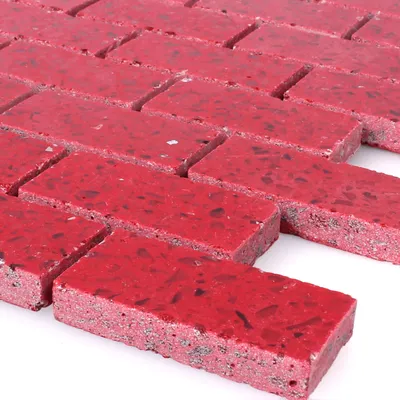 Produktbild von Mosaikfliesen Kunstharz Quarz Rot