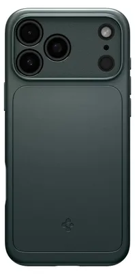 Image de Coque arrière Spigen Thin Fit compatible MagSafe pour Apple iPhone 18 Pro / 17 Pro - Couleur : Abyss Green
