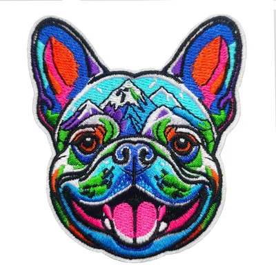 Stickpatch zum Aufbügeln und Aufnähen, 7,5 x 8,5 cm, 2 Stück