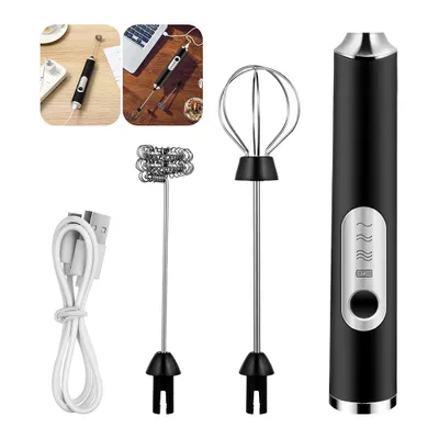 Produktbild von Milchaufschäumer Elektrisch Stab USB Handaufschäumer Zauberstab mit 2 Schneebesen