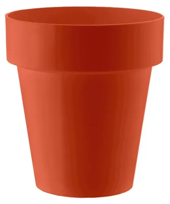 Image de Omgoods - Pot de fleurs rond moderne en plastique robuste, avec un diamètre intérieur de 14 cm