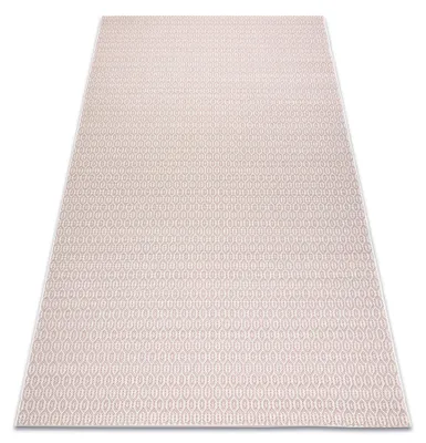 Imagen del producto de Alfombra de cuerda sisal FLAT 48603/526 Ojetes crema/rosa rosado 200x290 cm