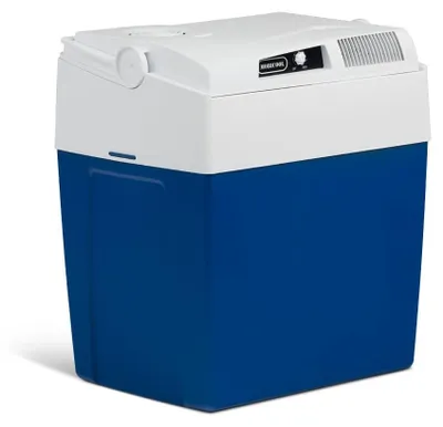 Kühlbox 26 L, 12/230 V, tragbar, Camping, blau